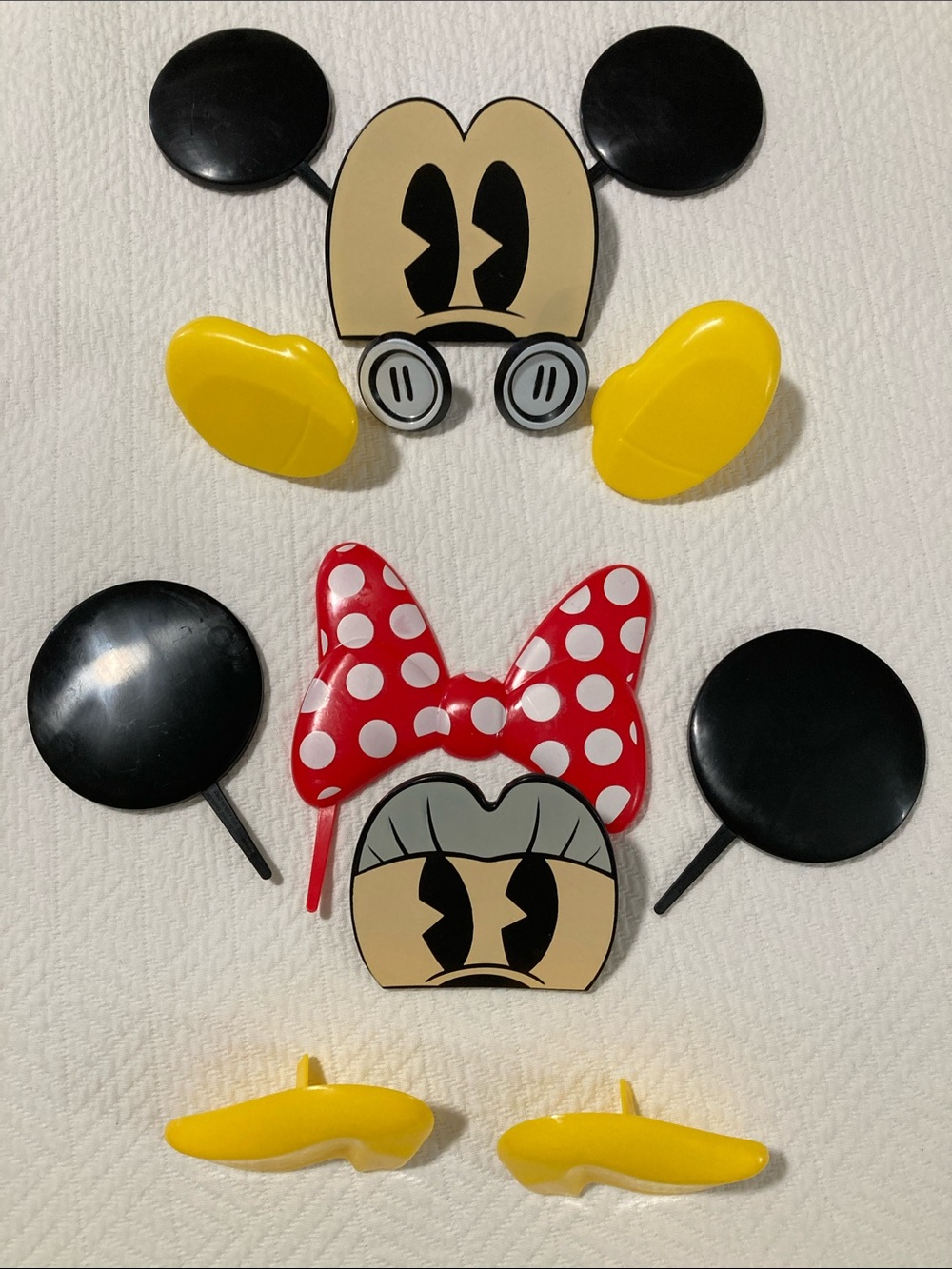 Set - Plastic cake decorations - Mickey Mouse and Minnie Mouse